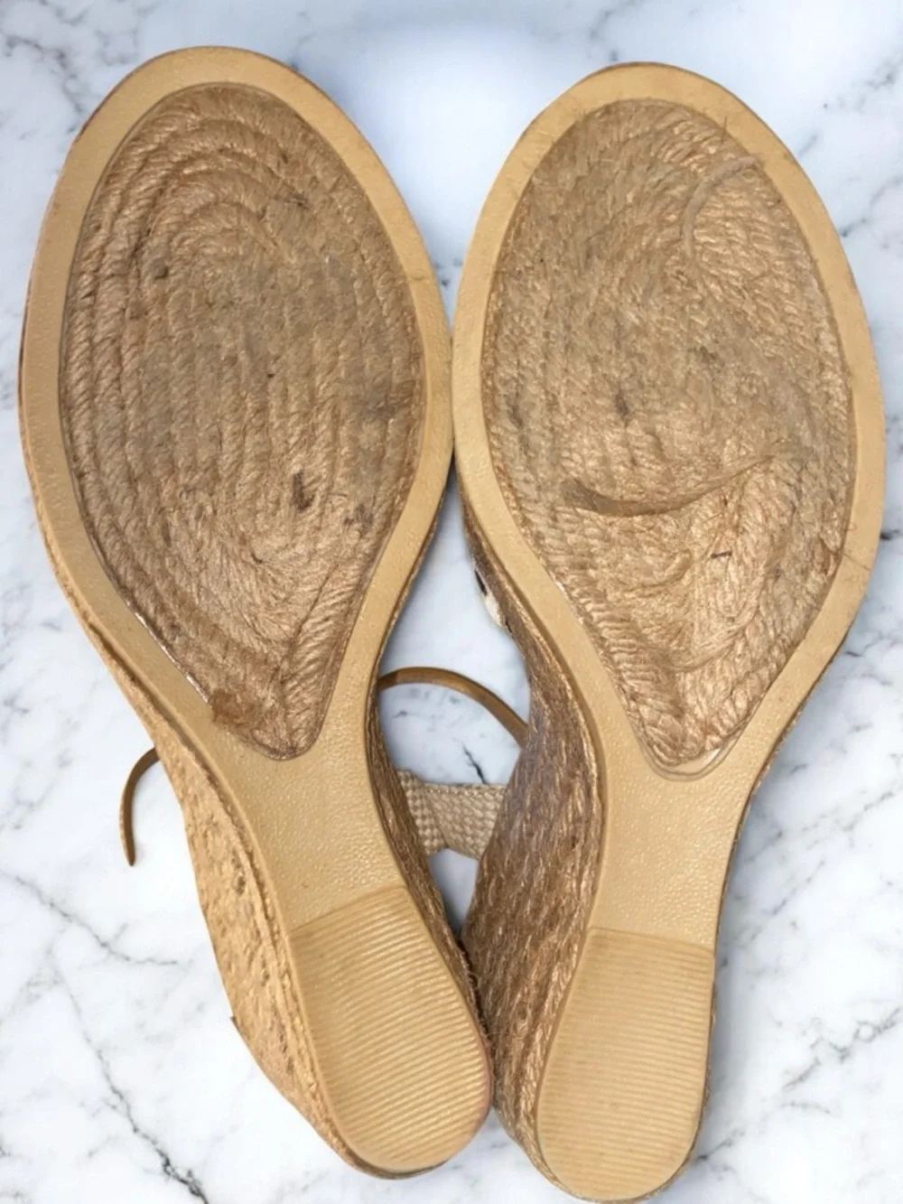 White Mountain Leopard Print Espadrille Wedges animal print sz 6.5